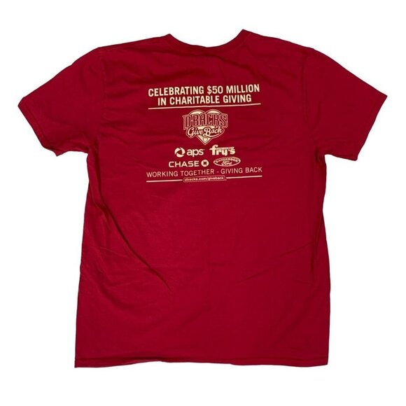 Arizona Diamondbacks Red Charity T-Shirt Size Large - Picture 2 of 4